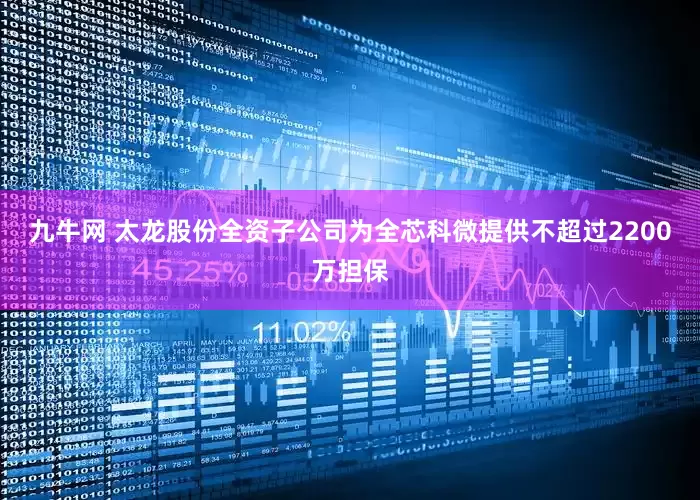 九牛网 太龙股份全资子公司为全芯科微提供不超过2200万担保